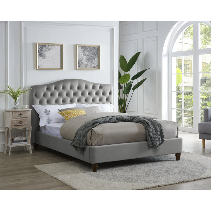 Brambly Cottage Aston Upholstered Bed Frame & Reviews Wayfair.co.uk